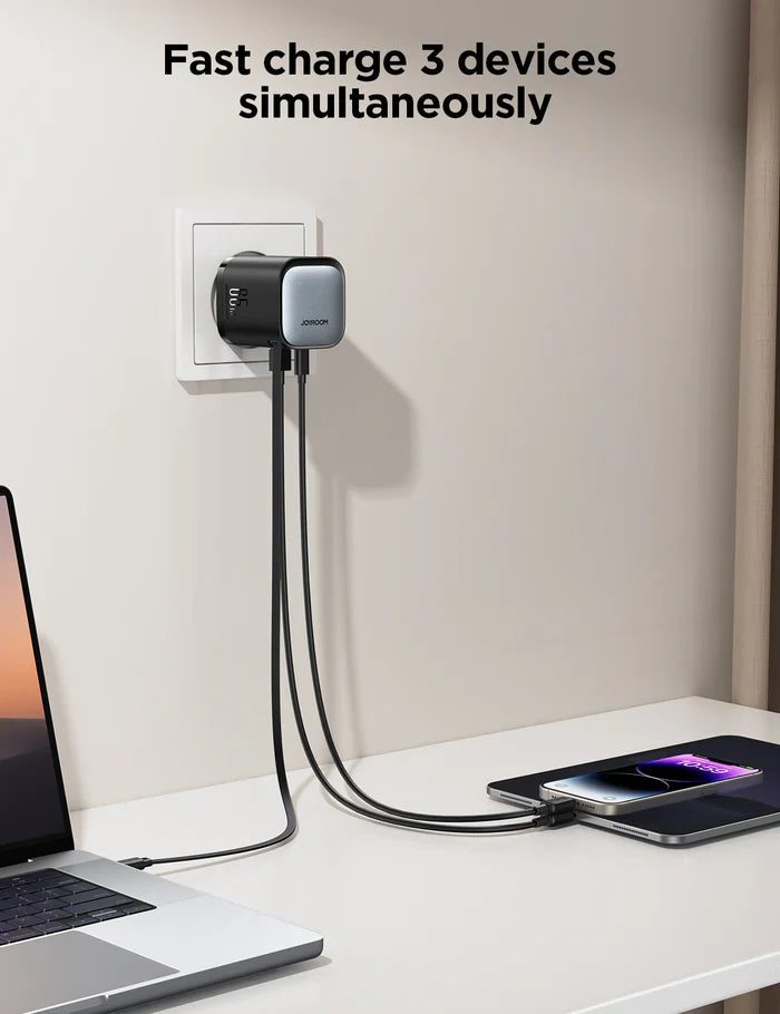 Joyroom Gan 65W Charger with Retractable Cable