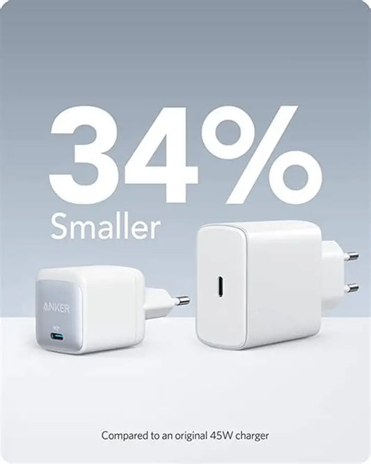 Anker Nano 45W Type C Charger Fast Charging, Compact and Foldable Plug USB C Charger Block