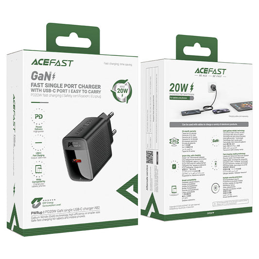 ACEFAST Fast Charge Wall Charger A82 PD20W GaN (1xUSB-C) EU